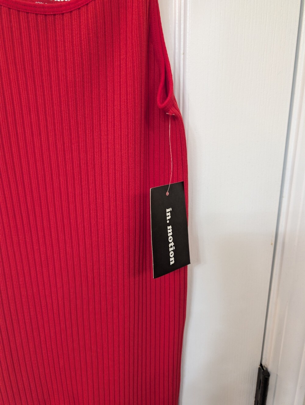 In Motion Ribbed Red One Piece Jumpsuit - Picture 5 of 8
